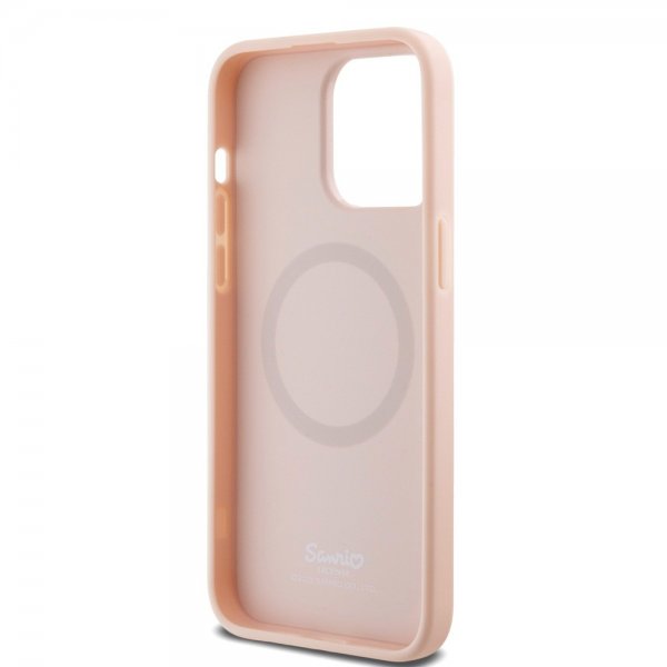 Hello Kitty iPhone 15 Pro Max Skal Debossed Logo MagSafe Rosa