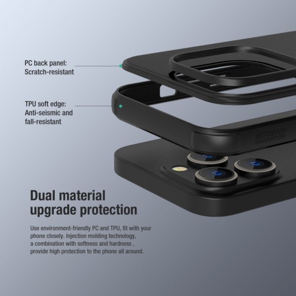 Nillkin iPhone 15 Pro Max Skal Frosted Shield Pro MagSafe Blå
