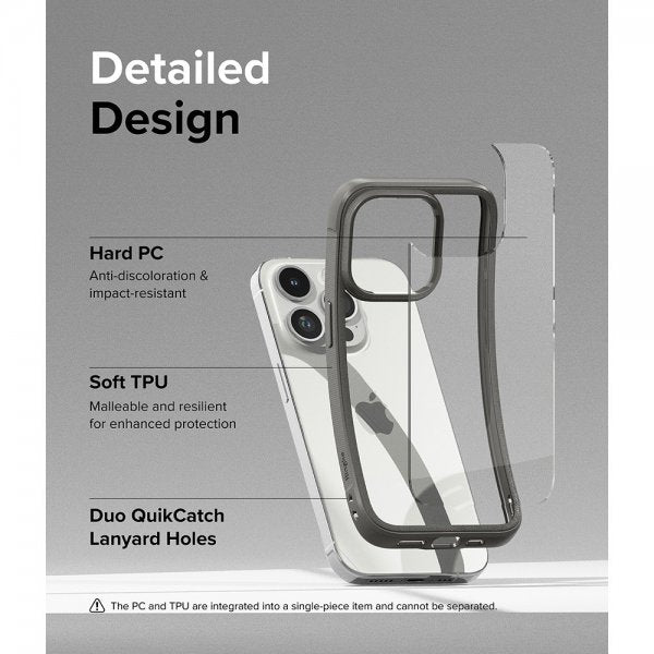 Ringke iPhone 15 Pro Max Skal Fusion Bold Grå