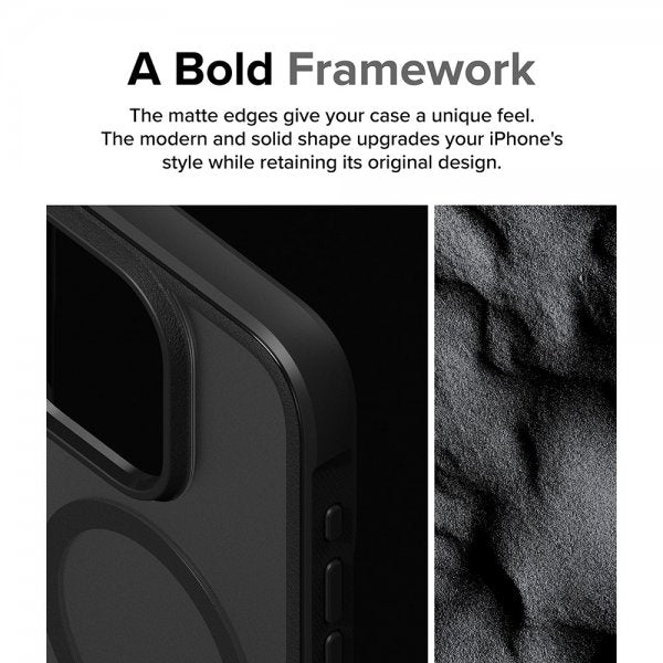 Ringke iPhone 15 Pro Max Skal Fusion Bold Magnetic Matte Black