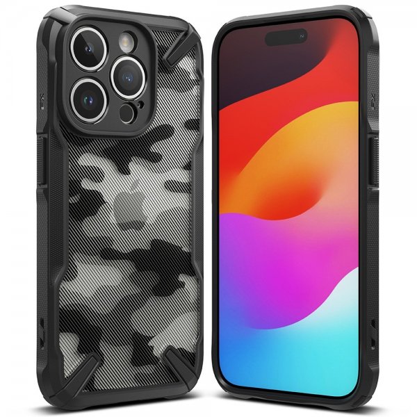 Ringke iPhone 15 Pro Max Skal Fusion X Design Camo Black