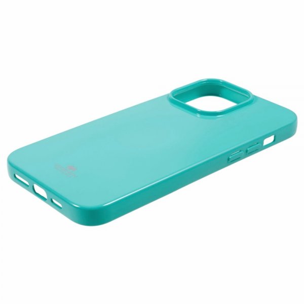 Mercury iPhone 15 Pro Max Skal Jelly Glitter Cyan