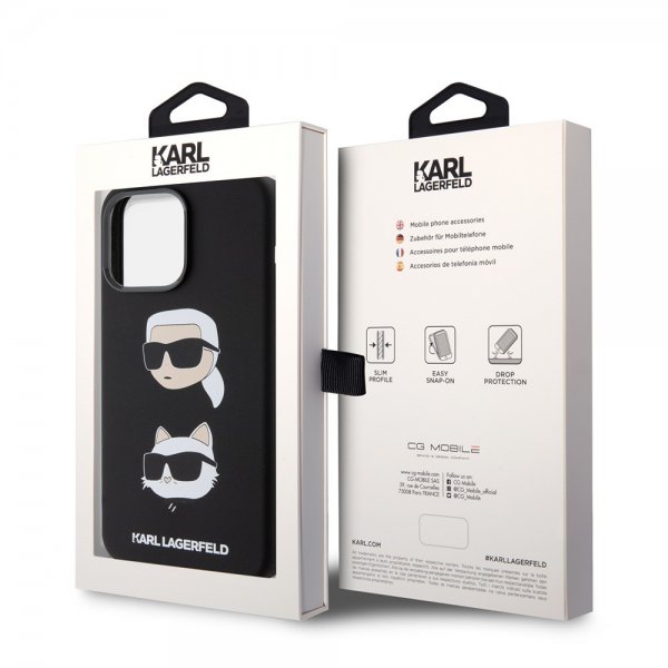 Karl Lagerfeld iPhone 15 Pro Max Skal Karl & Choupette Svart