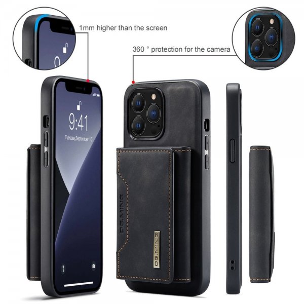 Dg.Ming iPhone 15 Pro Max Skal M2 Series Löstagbar Korthållare Svart