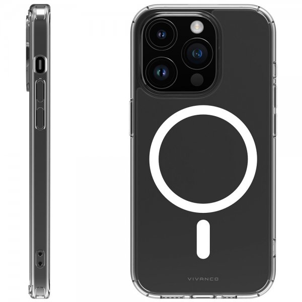 Vivanco iPhone 15 Pro Max Skal Mag Steady Transparent