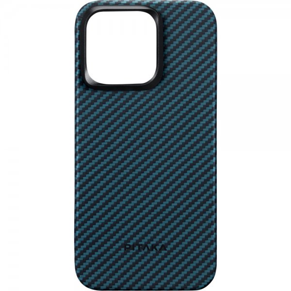 Pitaka iPhone 15 Pro Max Skal MagEZ Case 4 Black/Blue Twill