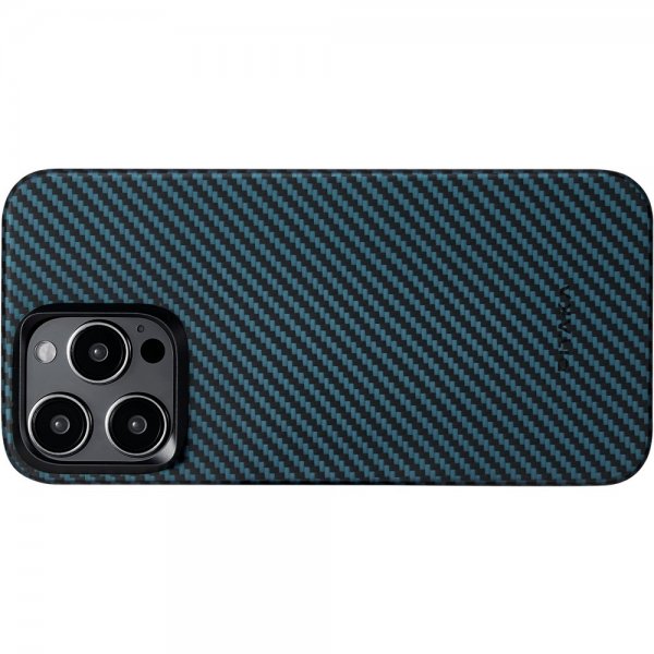 Pitaka iPhone 15 Pro Max Skal MagEZ Case 4 Black/Blue Twill