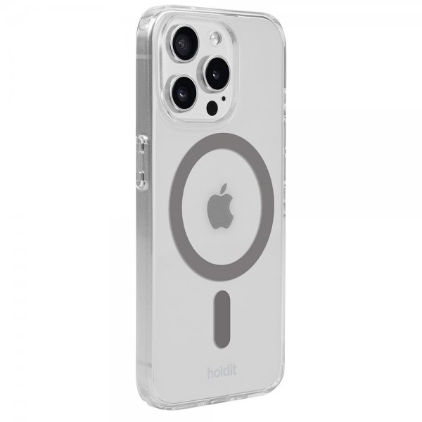 Holdit iPhone 15 Pro Max Skal MagSafe Case Space Gray Transparent