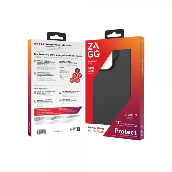 ZAGG iPhone 15 Pro Max Skal Manhattan Snap Svart