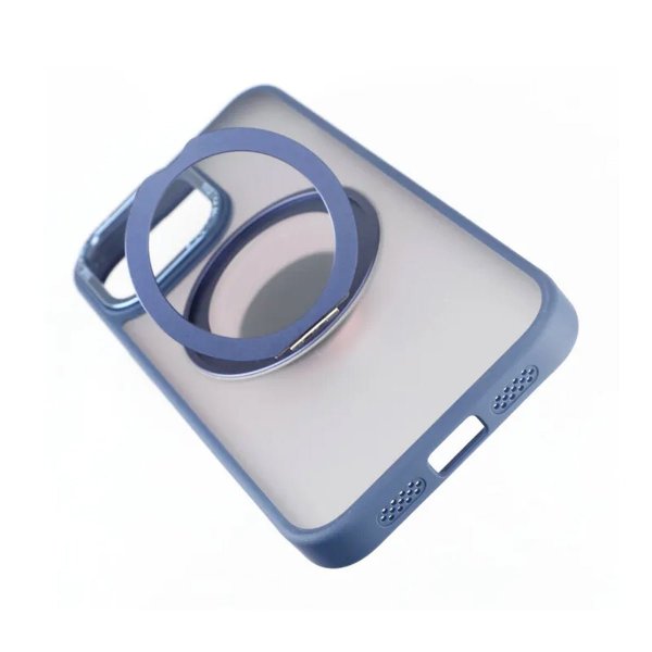 Rvelon iPhone 15 Pro Max Skal Roterbart MagSafe Stativ Blå