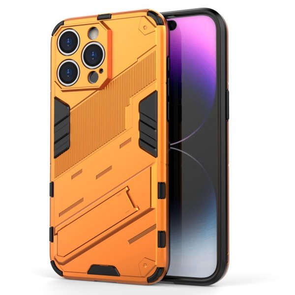 iPhone 15 Pro Max Skal med Stativ Orange