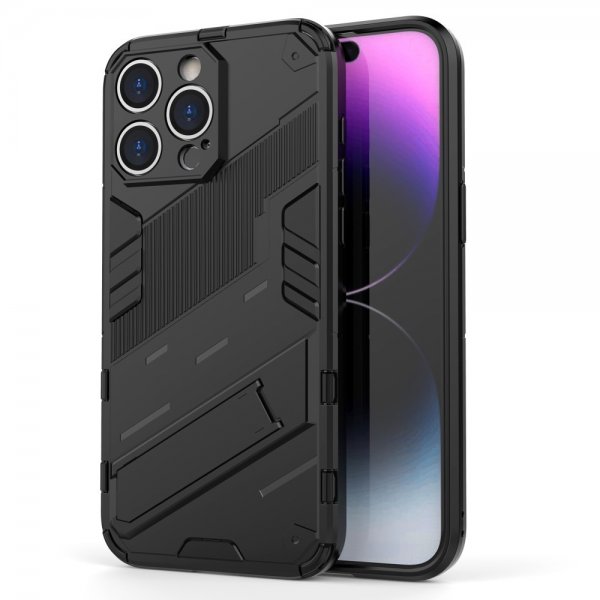 iPhone 15 Pro Max Skal med Stativ Svart