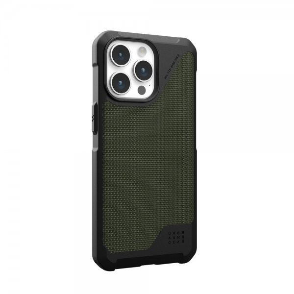 Urban Armor Gear (UAG) iPhone 15 Pro Max Skal Metropolis LT MagSafe Kevlar Olive