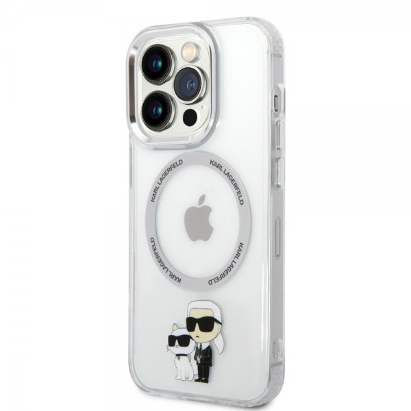 Karl Lagerfeld iPhone 15 Pro Max Skal NFT Karl & Choupette Transparent