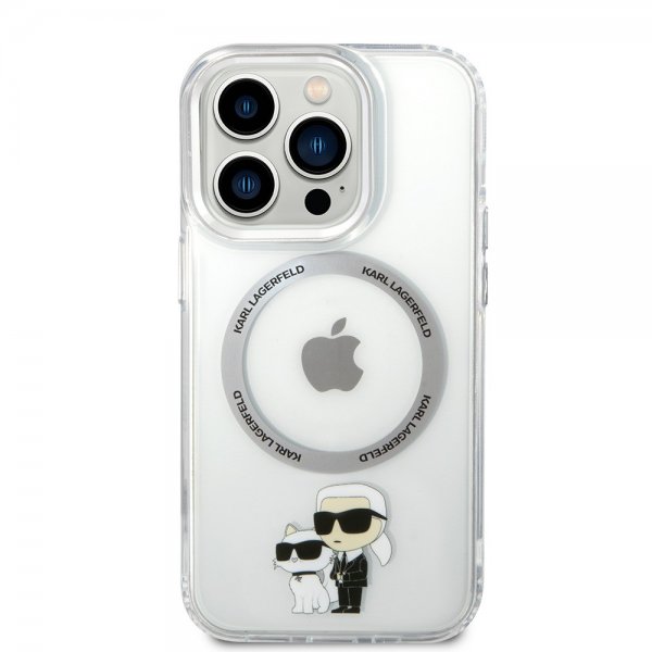 Karl Lagerfeld iPhone 15 Pro Max Skal NFT Karl & Choupette Transparent