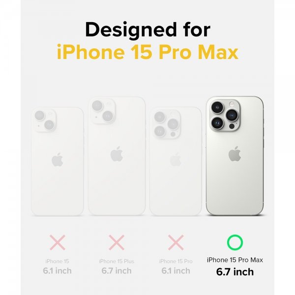 Ringke iPhone 15 Pro Max Skal Onyx Design Checkerboard Yellow