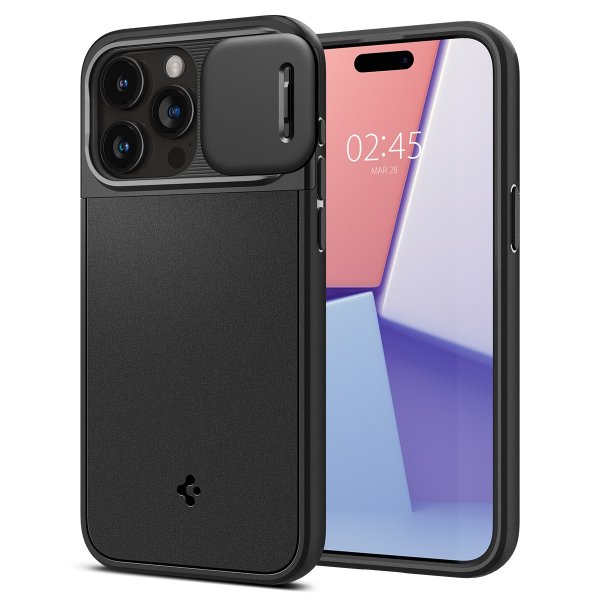 Spigen iPhone 15 Pro Max Skal Optik Armor MagFit Svart