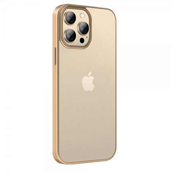 X-Level iPhone 15 Pro Max Skal Pläterad Kant Guld