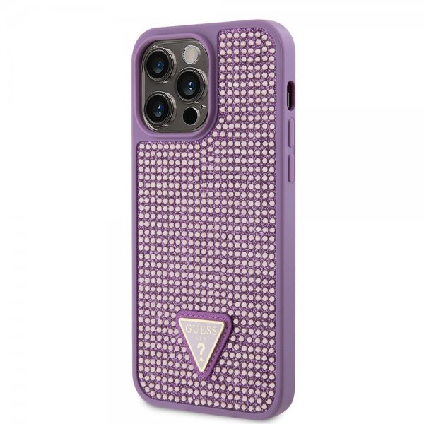 Guess iPhone 15 Pro Max Skal Rhinestone Lila