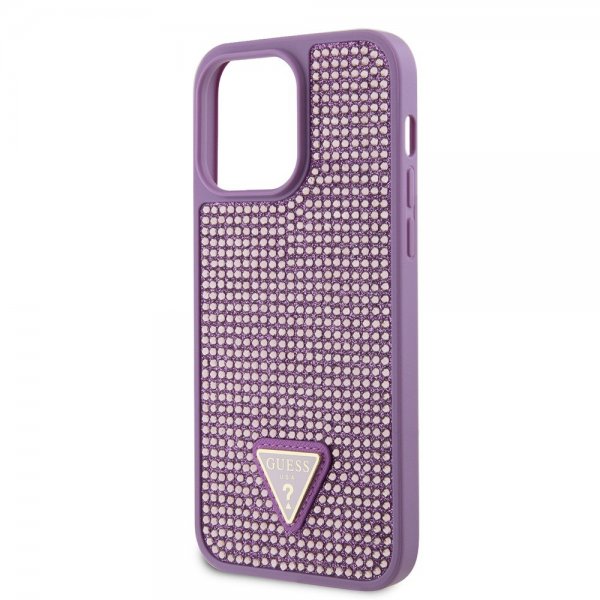 Guess iPhone 15 Pro Max Skal Rhinestone Lila