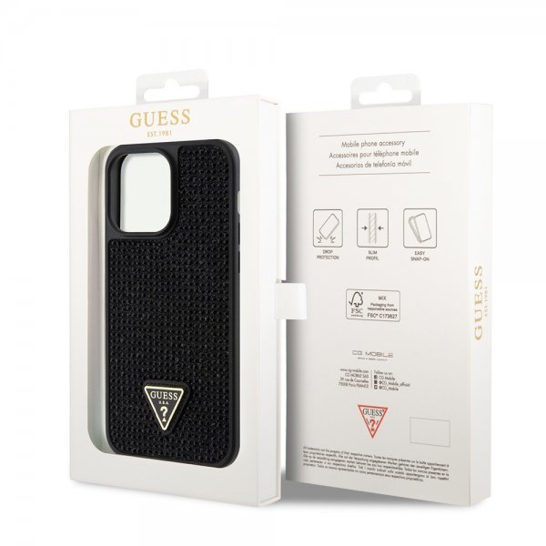 Guess iPhone 15 Pro Max Skal Rhinestone Svart