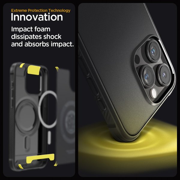 Spigen iPhone 15 Pro Max Skal Rugged Armor MagFit Matte Black