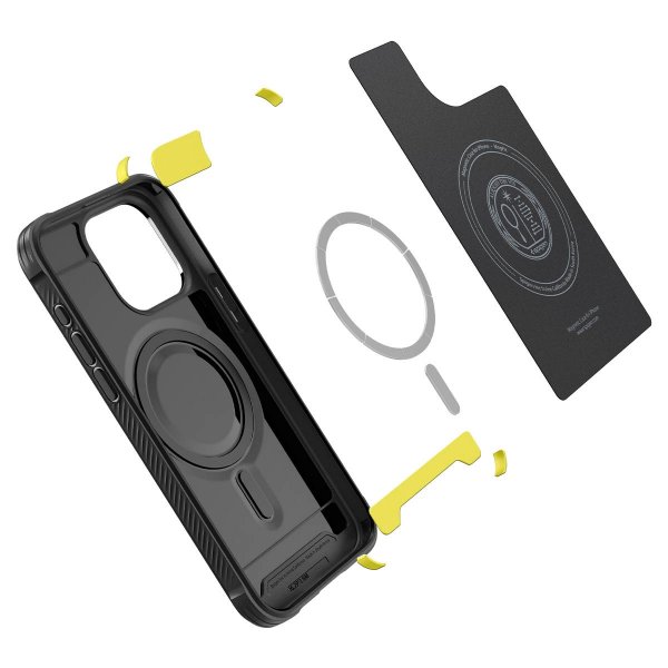 Spigen iPhone 15 Pro Max Skal Rugged Armor MagFit Matte Black