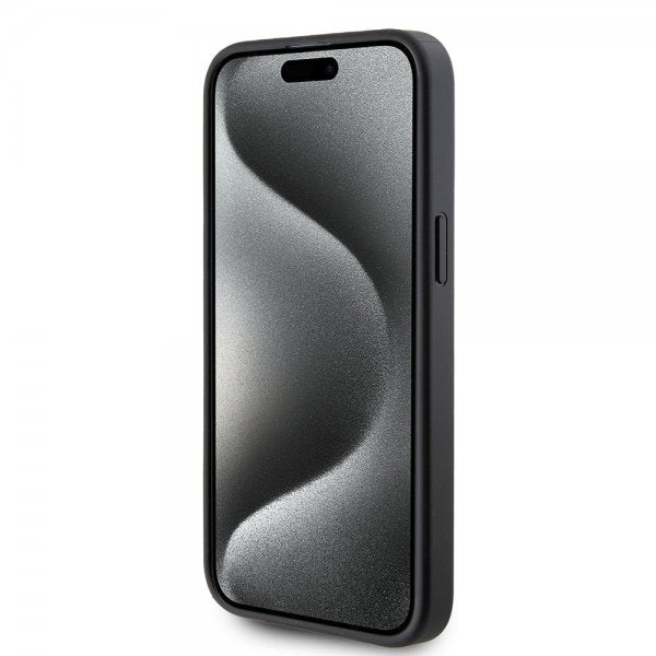 Karl Lagerfeld iPhone 15 Pro Max Skal Saffiano Double Cardslot Svart