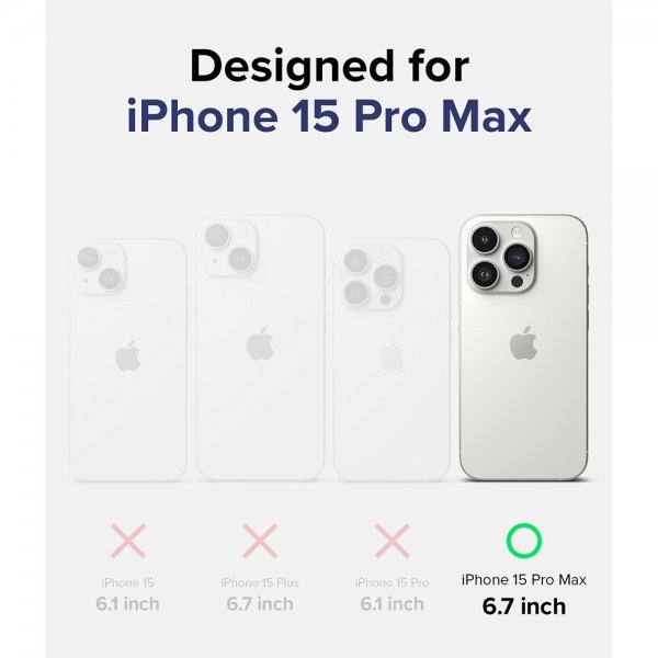 Ringke iPhone 15 Pro Max Skal Silicone Magnetic Deep Blue