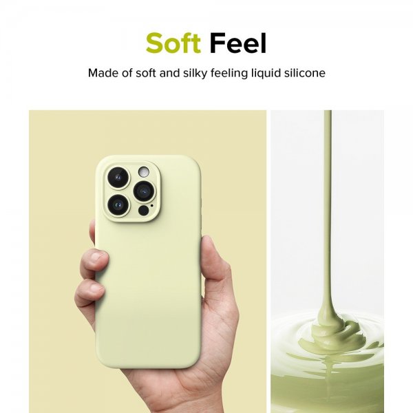 Ringke iPhone 15 Pro Max Skal Silicone Magnetic Sunny Lime