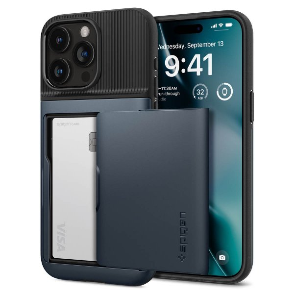 Spigen iPhone 15 Pro Max Skal Slim Armor CS Metal Slate