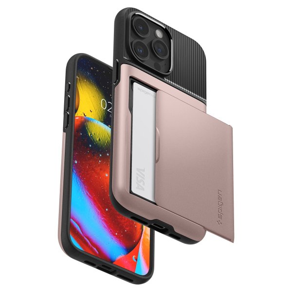 Spigen iPhone 15 Pro Max Skal Slim Armor CS Rose Gold