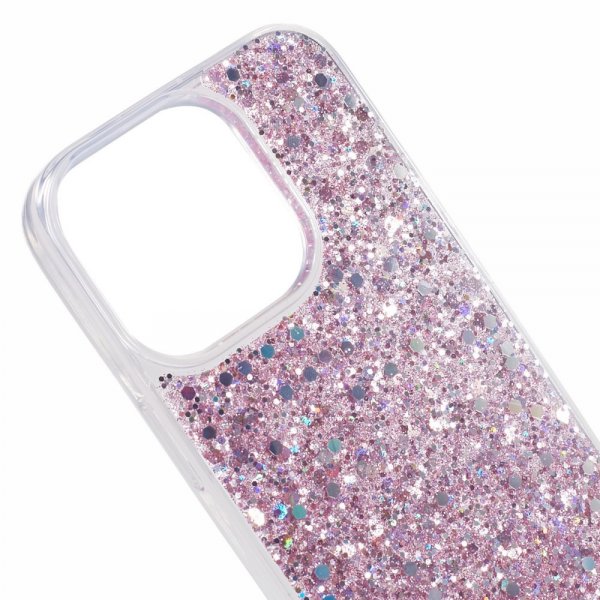 Nordic Covers iPhone 15 Pro Max Skal Sparkle Series Blossom Pink