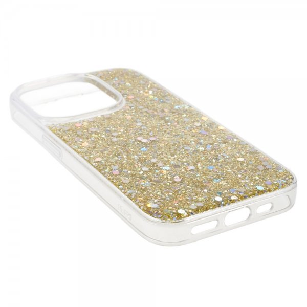 Nordic Covers iPhone 15 Pro Max Skal Sparkle Series Citrine Gold