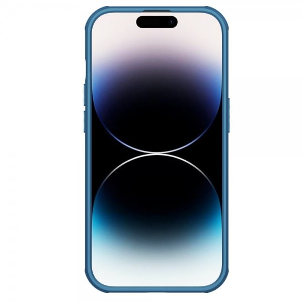 Nillkin iPhone 15 Pro Max Skal Super Frosted Shield Pro Logo Hole Blå