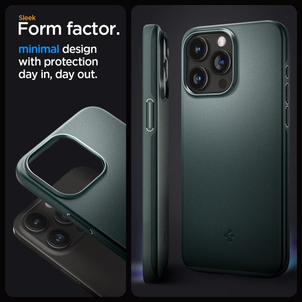 Spigen iPhone 15 Pro Max Skal Thin Fit Abyss Green