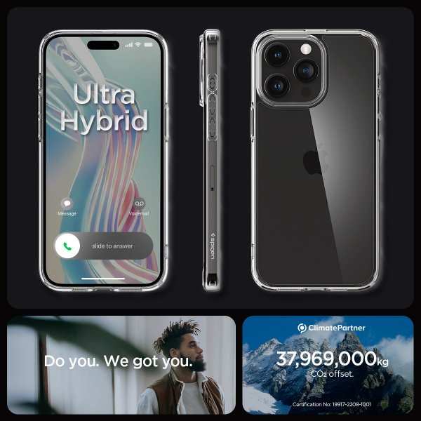 Spigen iPhone 15 Pro Max Skal Ultra Hybrid Crystal Clear