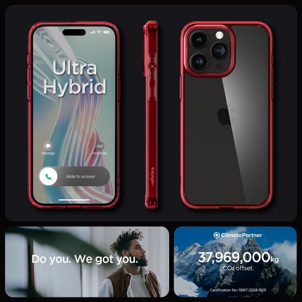 Spigen iPhone 15 Pro Max Skal Ultra Hybrid Deep Red