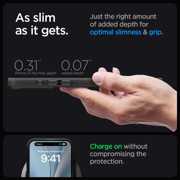 Spigen iPhone 15 Pro Max Skal Ultra Hybrid MagFit Frost Black