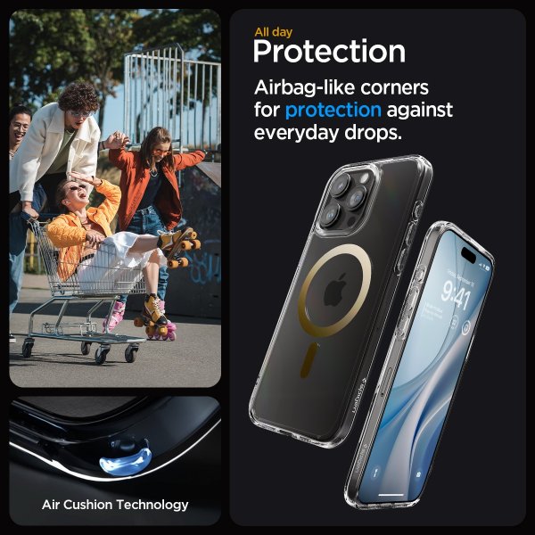 Spigen iPhone 15 Pro Max Skal Ultra Hybrid MagFit Guld