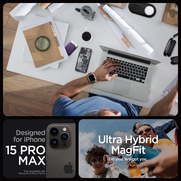 Spigen iPhone 15 Pro Max Skal Ultra Hybrid MagFit Zero One