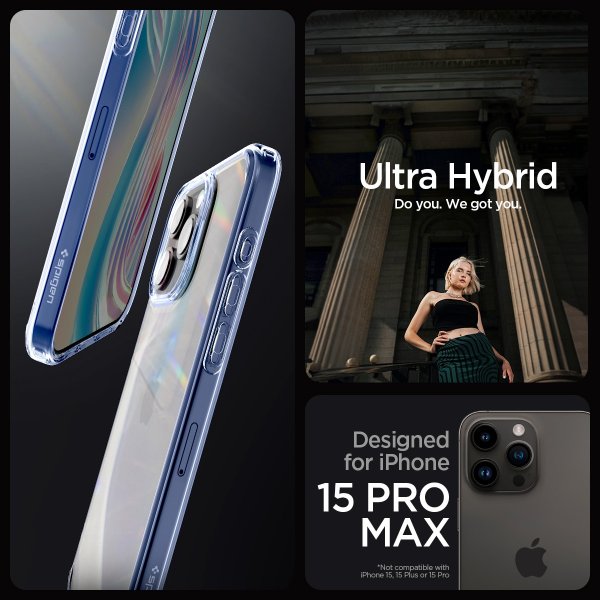 Spigen iPhone 15 Pro Max Skal Ultra Hybrid Sky Crystal