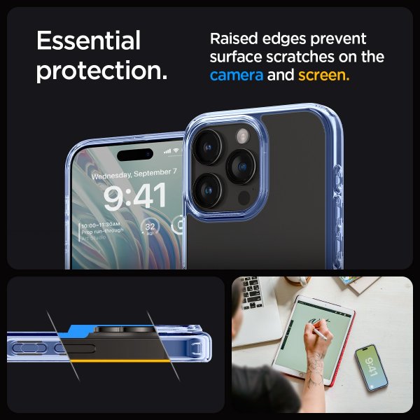 Spigen iPhone 15 Pro Max Skal Ultra Hybrid Sky Crystal