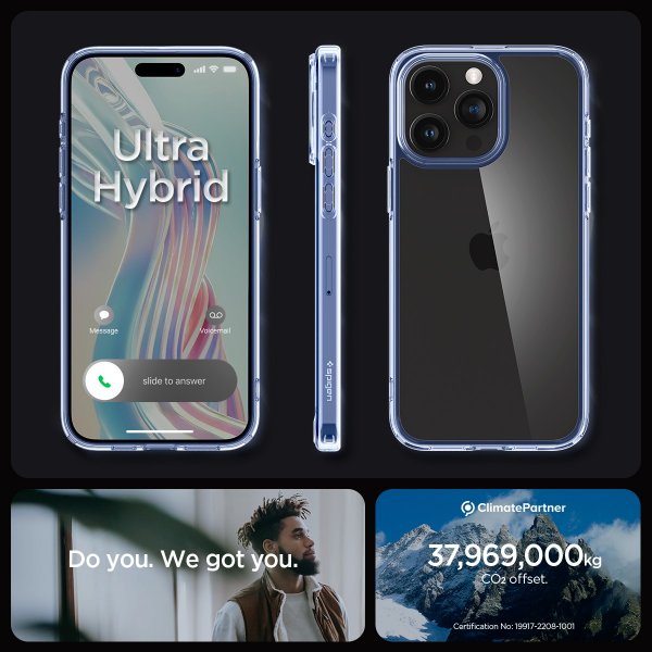 Spigen iPhone 15 Pro Max Skal Ultra Hybrid Sky Crystal