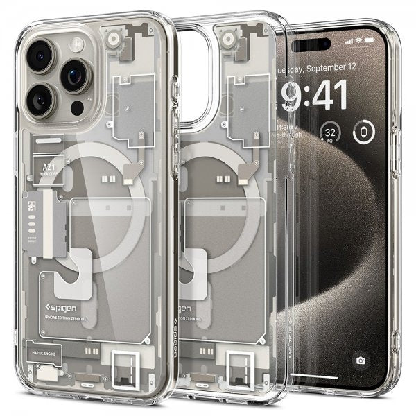 Spigen iPhone 15 Pro Max Skal Ultra Hybrid Zero One MagFit Natural Titanium