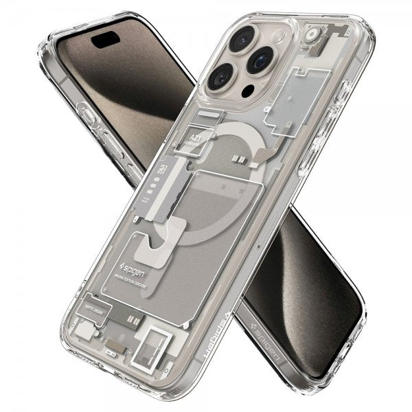 Spigen iPhone 15 Pro Max Skal Ultra Hybrid Zero One MagFit Natural Titanium