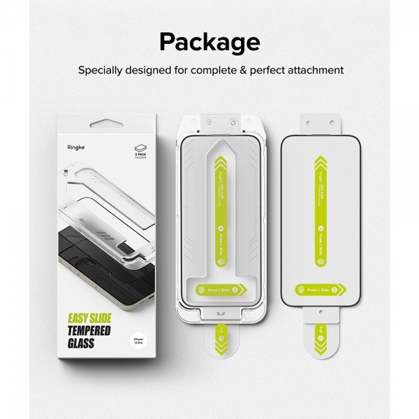 Ringke iPhone 15 Pro Max Skärmskydd Easy Slide 2-pack