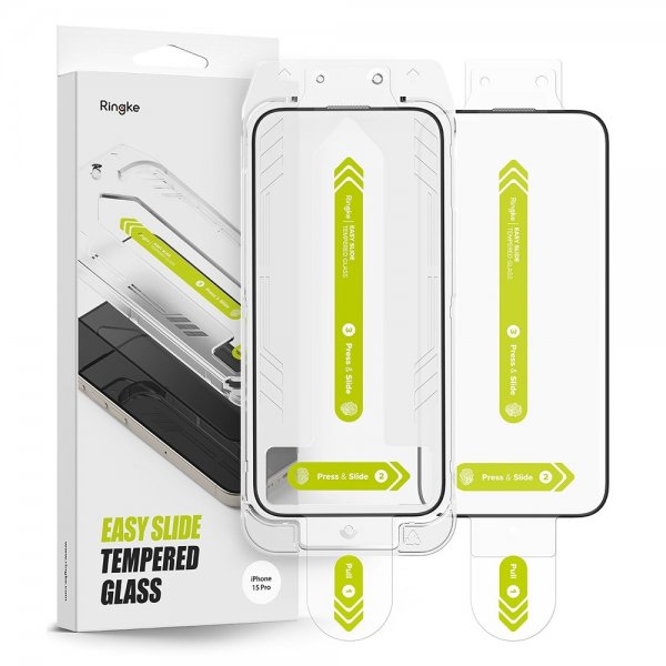 Ringke iPhone 15 Pro Max Skärmskydd Easy Slide 2-pack