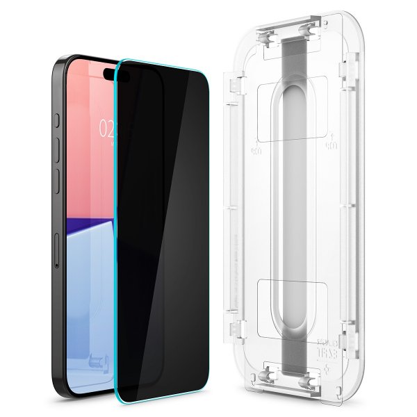 Spigen iPhone 15 Pro Max Skärmskydd GLAS.tR EZ Fit Privacy 2-pack