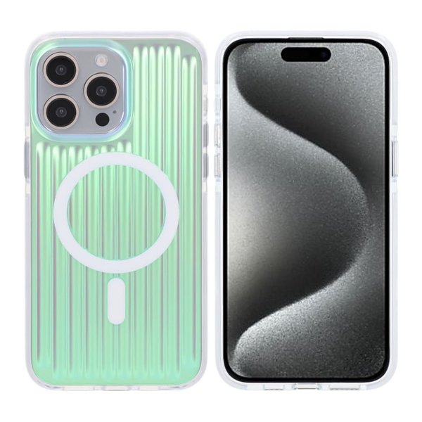 iPhone 15 Pro Max Skal MagSafe Reflektion Grön
